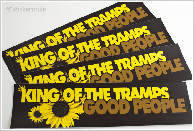 Custom Bumper Stickers for King of Tramps